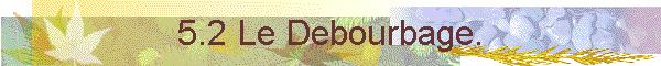 5.2 Le Debourbage.