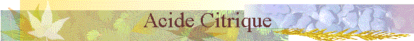 Acide Citrique