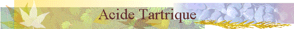 Acide Tartrique