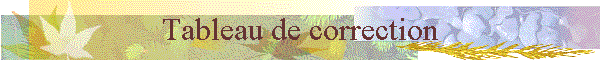 Tableau de correction